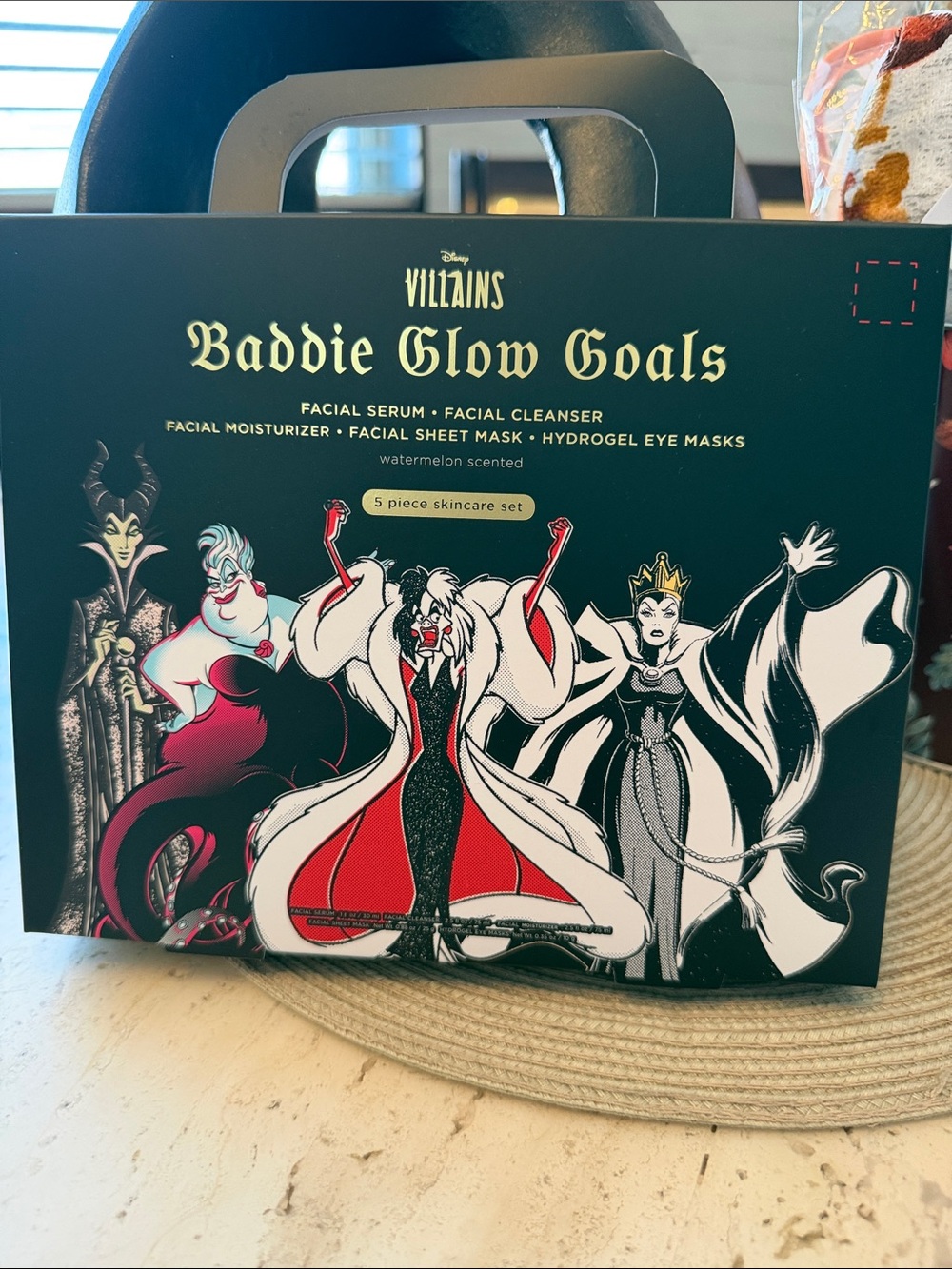 Disney Villians Baddie Glow Goals 5 Pack Skincare Set - Watermelon Scent Sealed